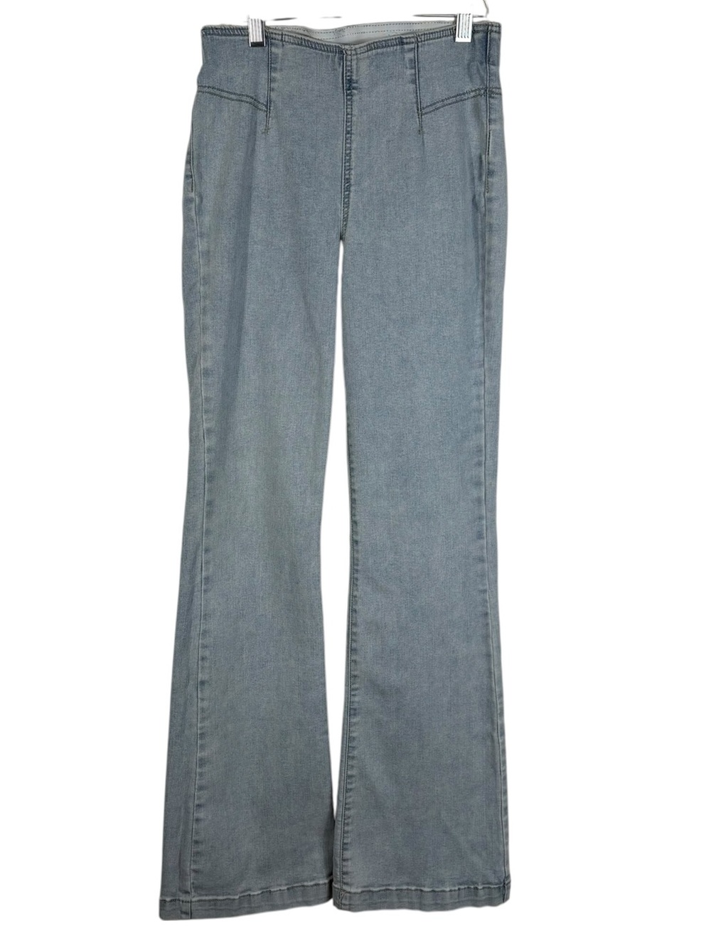 Knox Rose Pull On Stretch Denim Light Wash Flare Jeans High Rise 6 Rodeo Western